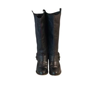 Steve Madden Black Leather Riding Boots Size 8.5